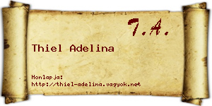 Thiel Adelina névjegykártya